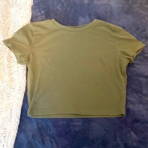 Army green crop top, medium, brand new condition, never worn